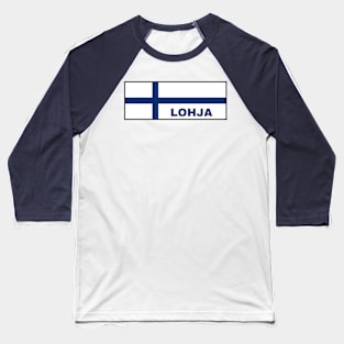 Lohja City in Finnish Flag Baseball T-Shirt